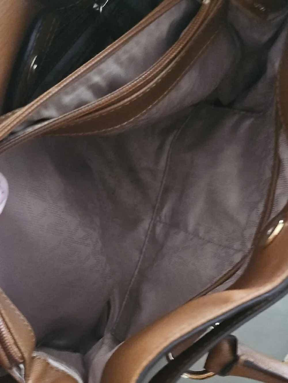 Michael Kors Chestnut Brown Leather Tote with Gold Hardware